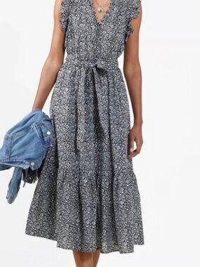 Outerknown Canyon Dress in Black and White Print